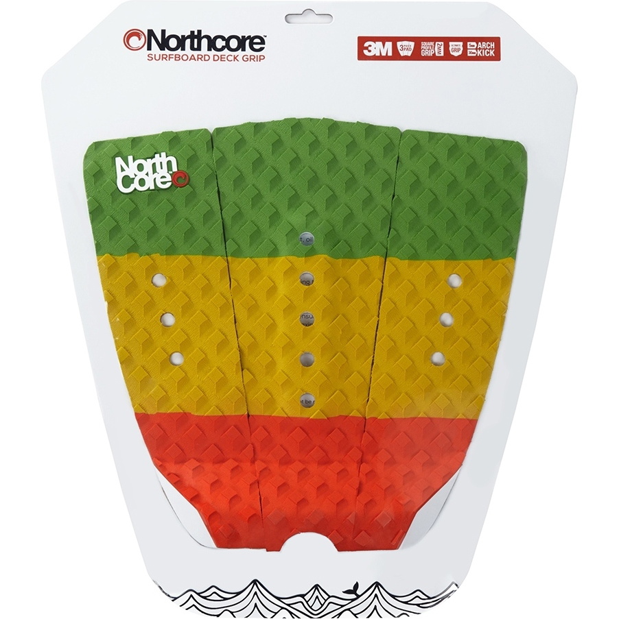 Northcore Ultimate Grip Deck Pad 2026 The Rasta NOCO63G - Red / Green / Yellow